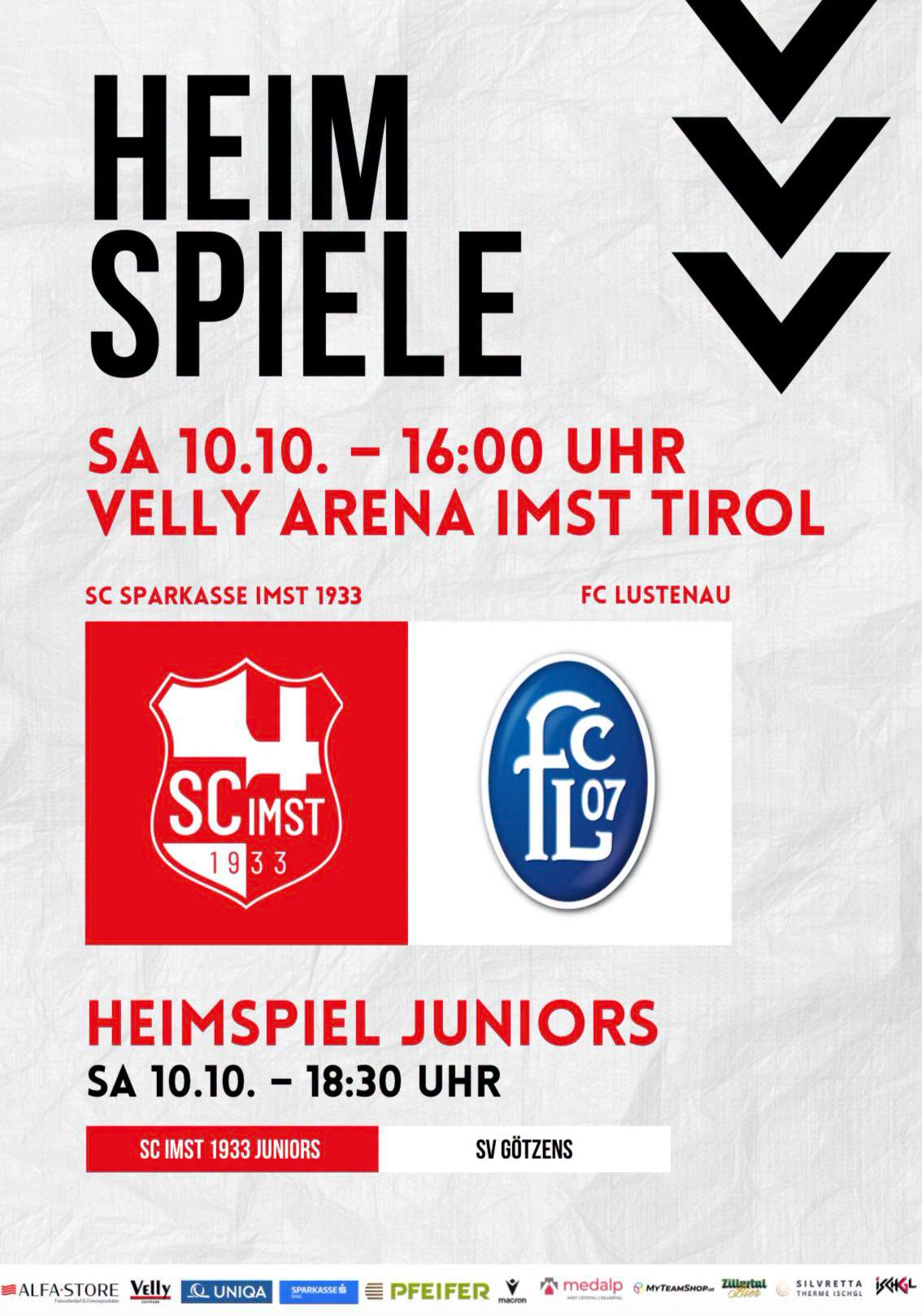 FC Lustenau und der SV Götzens zu Gast in der Velly Arena Imst Tirol